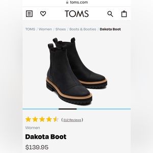 NWT Toms Dakota boot